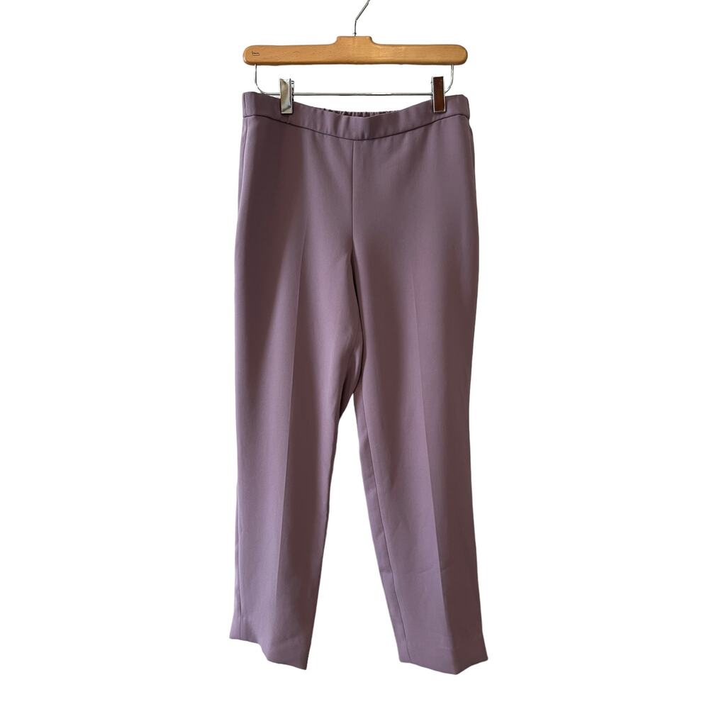 Theory Basic Pull On Classic Crepe Pants Lilac 4 - image 2